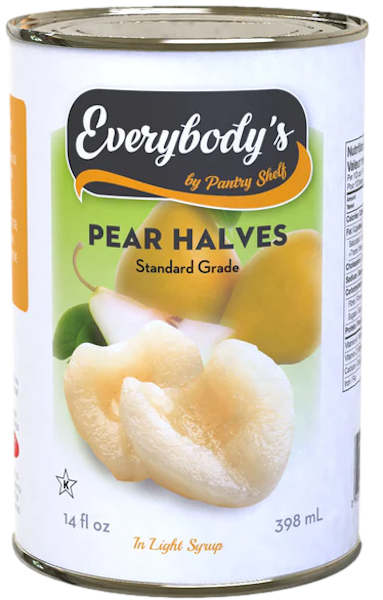 PEAR HALVES in LIGHT SYRUP