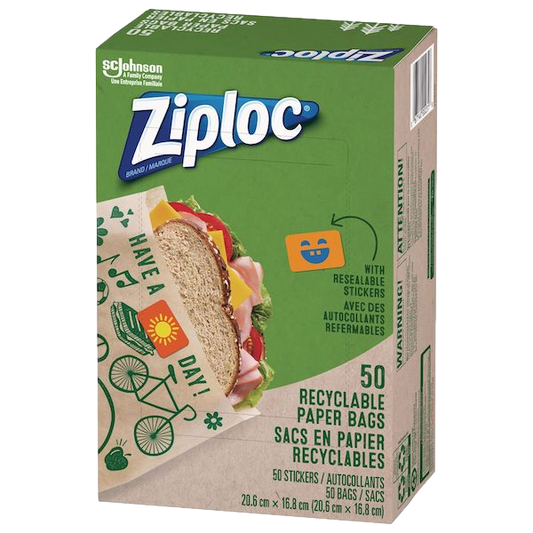 ZIPLOC 50 RECYCLABLE SANDWICH BAGS